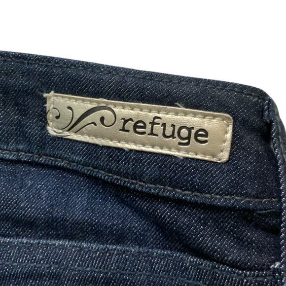 Refuge Vixen Jeans Womens 10 Mid Rise Curvy Bootcut Dark Wash Streetwear Denim - Picture 9 of 10